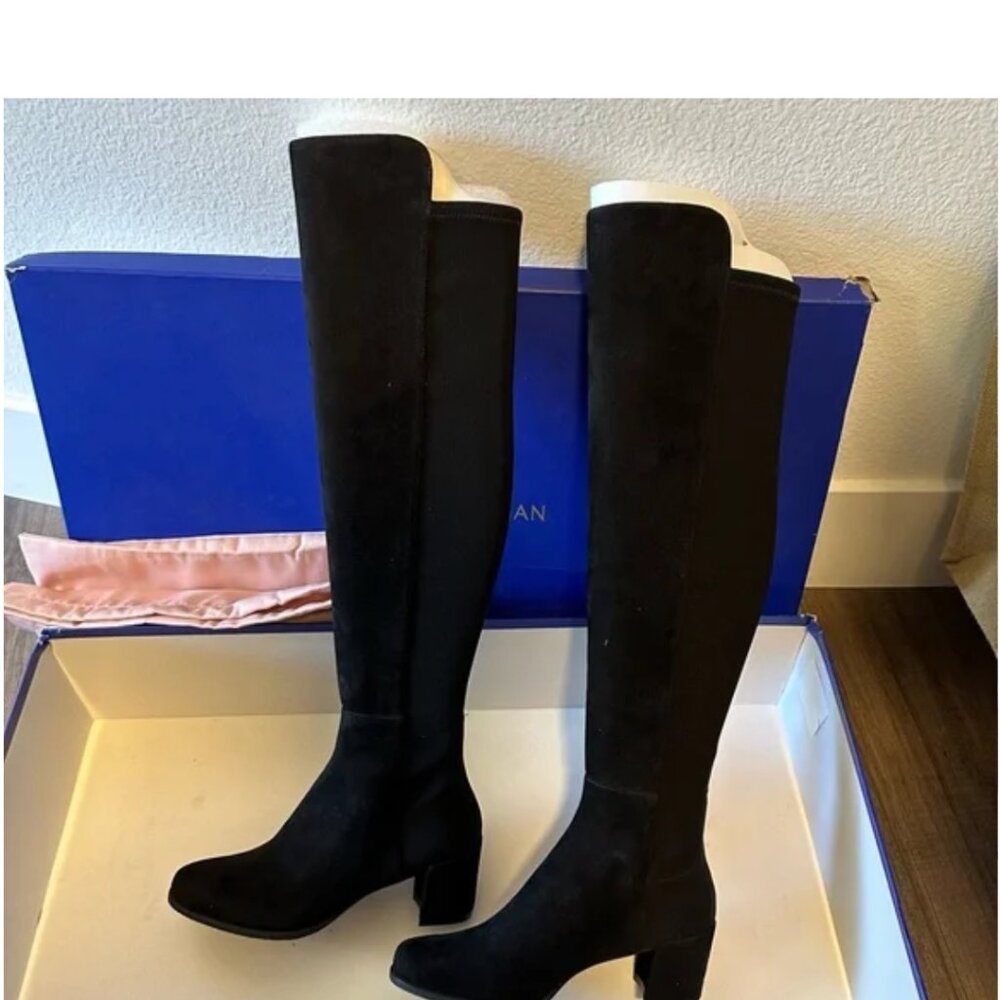 NIB! STUART WEITZMAN - SIZE 9 - CITY BLOCK SUEDE/LEATHER